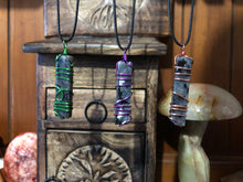 Load image into Gallery viewer, Larvikite Wire Wrapped Necklaces
