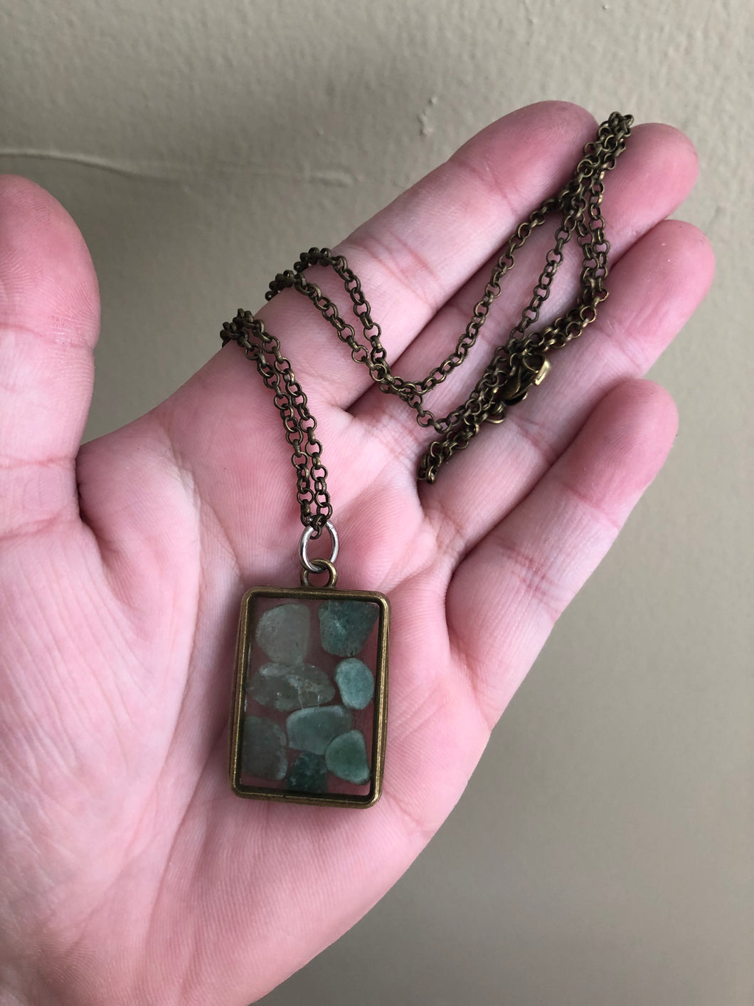 Green Aventurine Crystal Chip Necklace