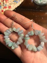 Load image into Gallery viewer, Blue Agate Crystal Chip Earrings
