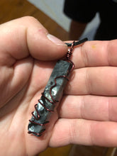 Load image into Gallery viewer, Larvikite Wire Wrapped Necklace
