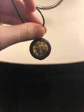 Load image into Gallery viewer, Wooden Moss Filled Crystal Necklace
