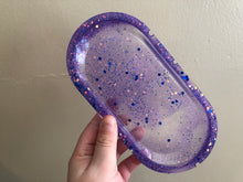 Load image into Gallery viewer, Purple Glitter Trinket Tray
