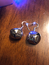 Load image into Gallery viewer, Little Silver Jingle Bell Earrings
