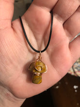 Load image into Gallery viewer, Crazy Lace Agate Mushroom Necklace
