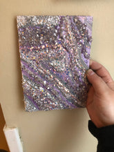 Load image into Gallery viewer, Aura Quartz Crystal Geode Canvas Artwork
