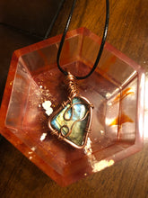 Load image into Gallery viewer, Labradorite Wire Wrapped Necklace
