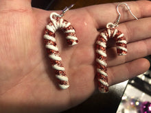 Load image into Gallery viewer, Dangly Candy Cane Earrings
