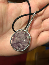 Load image into Gallery viewer, Lepidolite Wire Wrapped Necklace
