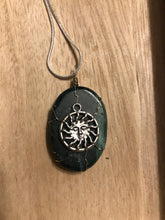 Load image into Gallery viewer, Dragon Bloodstone Sun Necklace
