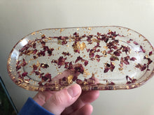 Load image into Gallery viewer, Large Gold Leaf &amp; Rose Petal Tray
