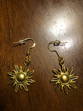 Load image into Gallery viewer, Dangly Sun Earrings
