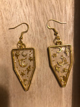 Load image into Gallery viewer, Golden Celestial Dangle Earrings
