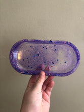 Load image into Gallery viewer, Purple Glitter Trinket Tray
