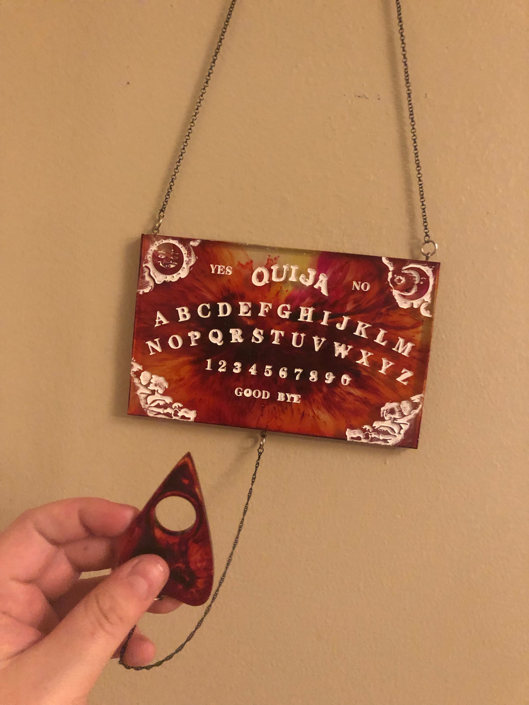 Red Ouija Board Wall Hanging Art