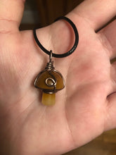 Load image into Gallery viewer, Yellow Jade Crystal Mushroom Necklace
