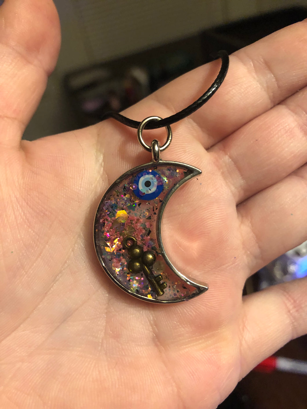 Celestial Moon Charm Necklace