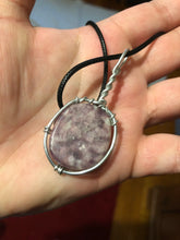 Load image into Gallery viewer, Lepidolite Wire Wrapped Necklace
