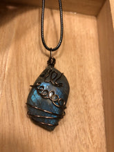 Load image into Gallery viewer, Labradorite Wire Wrapped Necklace
