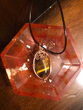 Load image into Gallery viewer, Tigers Eye Wire Wrapped Necklace
