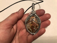 Load image into Gallery viewer, Crazy Lace Agate Crystal Wire Wrapped Necklace
