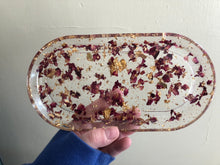 Load image into Gallery viewer, Large Gold Leaf &amp; Rose Petal Tray
