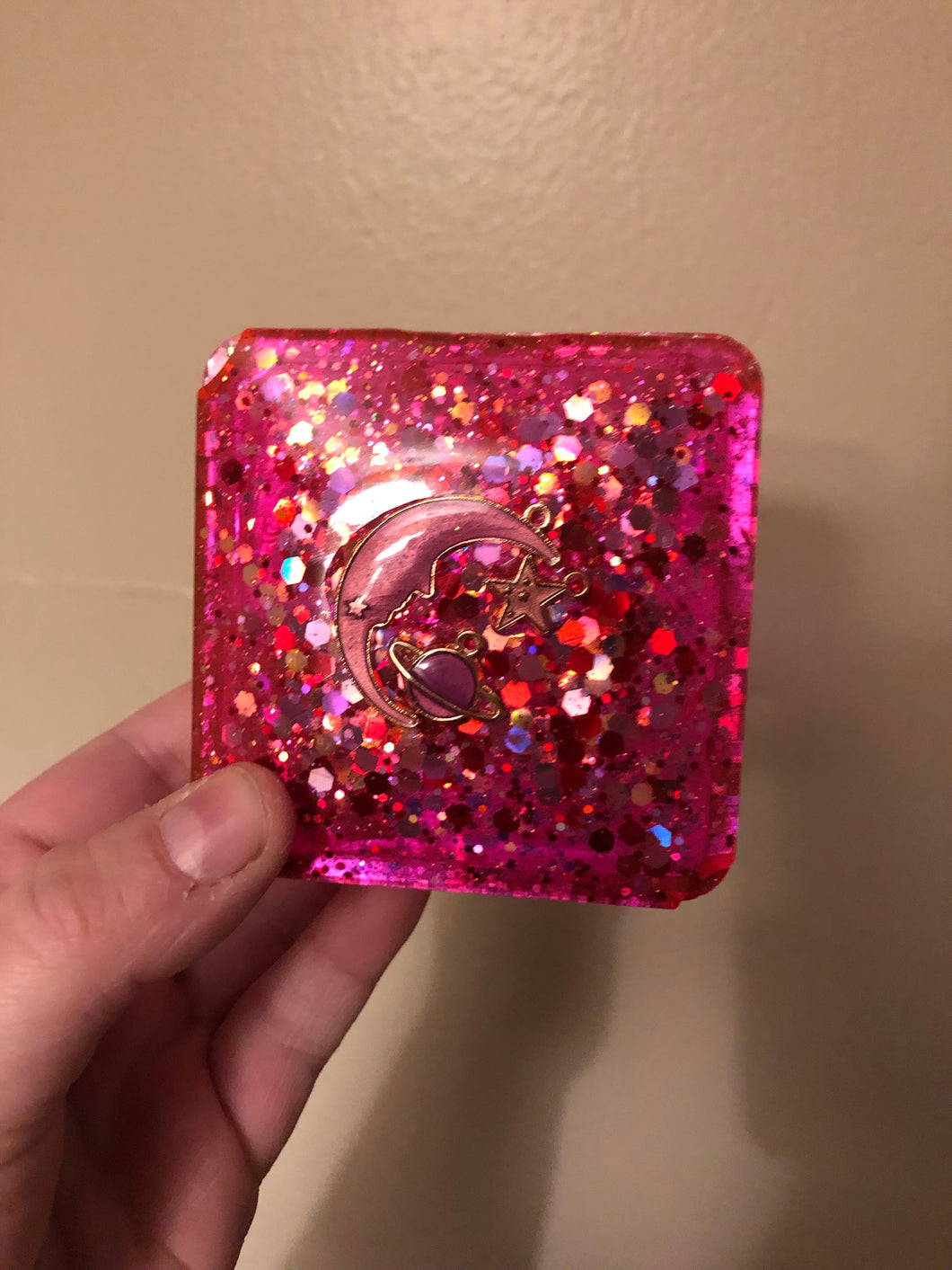 Pink Space Charm Trinket Box