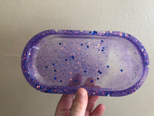 Load image into Gallery viewer, Purple Glitter Trinket Tray
