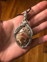 Load image into Gallery viewer, Crazy Lace Agate Crystal Wire Wrapped Necklace
