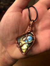 Load image into Gallery viewer, Labradorite Wire Wrapped Necklace
