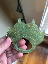 Load image into Gallery viewer, Emerald Green Paw Self Defense Keychain
