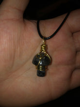 Load image into Gallery viewer, Small Larvikite Crystal Mushroom Necklace
