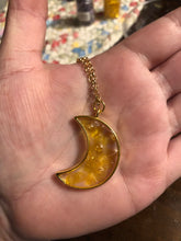 Load image into Gallery viewer, Citrine Crystal Moon Necklace
