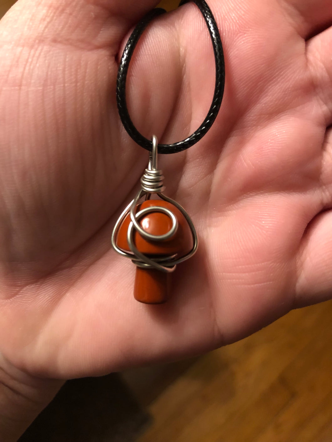 Red Jasper Crystal Mushroom Wrap