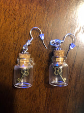 Load image into Gallery viewer, Dangly Jar Earrings w/ Little Keys
