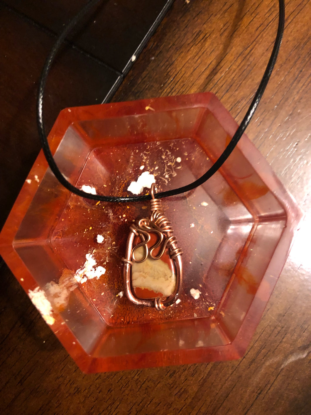 Red Jasper Wire Wrapped Necklace