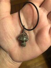 Load image into Gallery viewer, Dragon Bloodstone Crystal Mushroom Necklace
