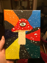 Load image into Gallery viewer, Trippy Mushroom Painting on Canvas
