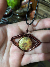 Load image into Gallery viewer, Crazy Lace Agate Eye Wire Wrapped Necklace
