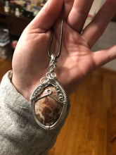 Load image into Gallery viewer, Crazy Lace Agate Crystal Wire Wrapped Necklace
