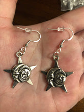 Load image into Gallery viewer, Dangly Sun &amp; Moon Earrings
