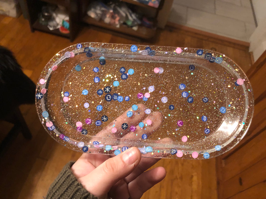 Holographic Zodiac Sign Trinket Tray